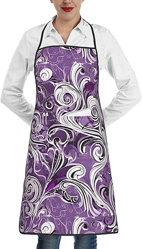 Unisex Apron With Pocket, The Sea Witch Inspired Chef Apron For Cooking, Bbq & Crafts, Spillproof Kitchen Protection Bib With Large Utility Pocket