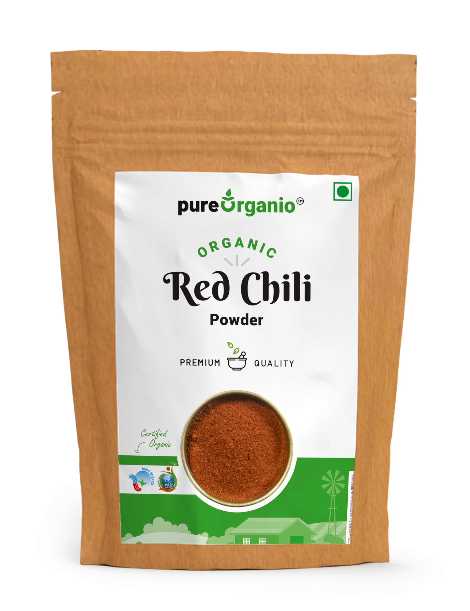 Pure Organio Organic Red Chilli Powder lal mirch chilly for daily cooking (1 KG) (B09XBV4TYZ) Amazon Price History, Amazon Price Tracker