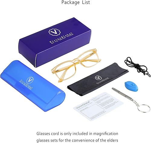 Miniatura 10 de VisionGlobal 5 pares de anteojos de lectura con bisagra de resorte, anteojos de bloqueo de luz azul para mujereshombres, marco ovalado (negro,