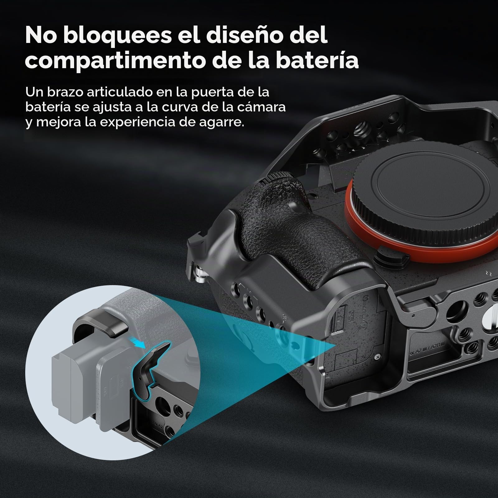 SMALLRIG A7 III / A7R III Kit de Jaula para Cámara para Sony Alpha 7 III / Alpha 7R III, Jaula Completa con Top Handle para ARRI y Cable Clmap, Zapata incorporada y NATO Rail - 4198
