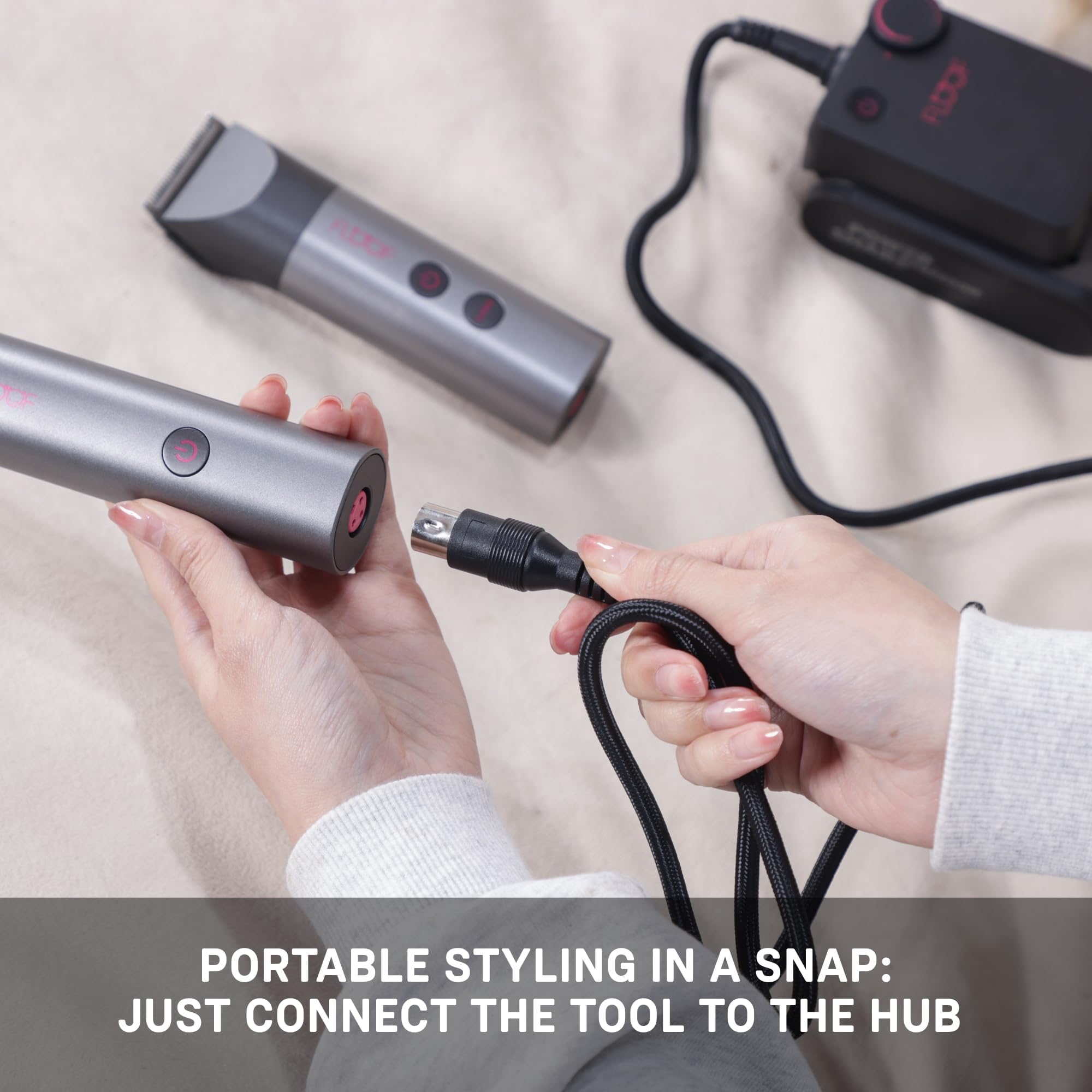 FLOOF Cortaúñas para perros para aseo y amoladora de uñas para perros, kit profesional de aseo para perros para experiencia similar a un salón, libertad Powershare de 20 V, sistema portátil de aseo