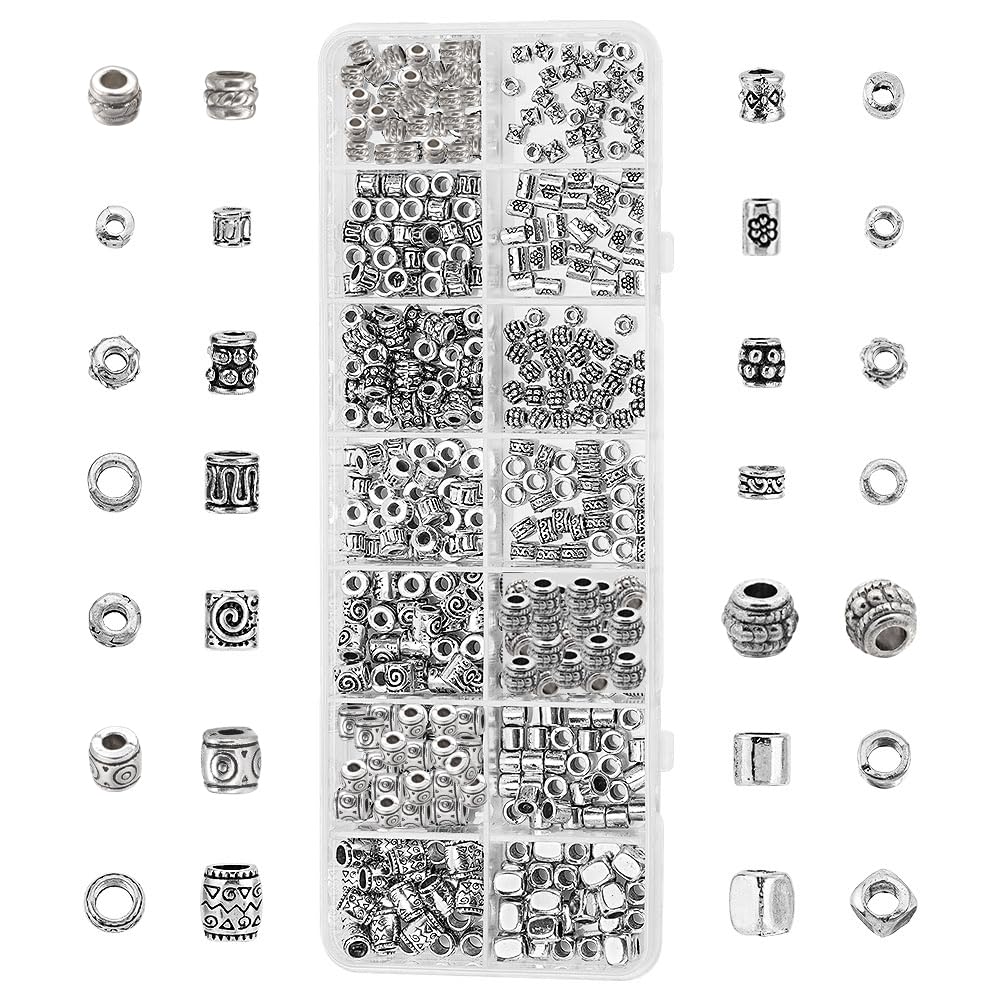 Perles rondes en métal pour créer vos bracelets en argent antique fait main