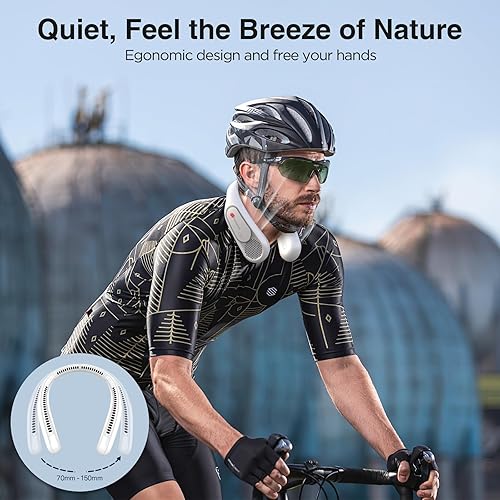 Miniatura 7 de Hotsales Ventilador de cuello, manos libres, sin aspas, portátil, recargable, funciona con batería de 6000 mAh, ventilador personal portátil,