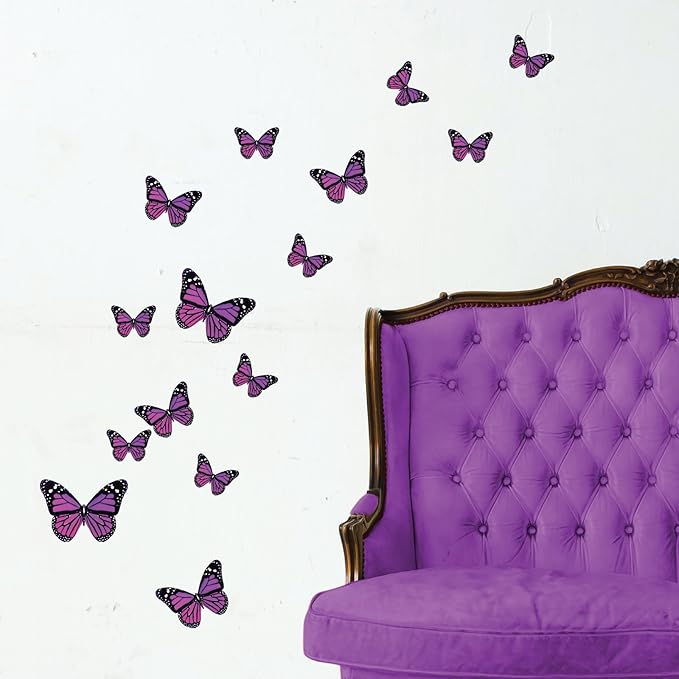 Monarch Butterfly Wall Stickers, Purple Amazon.co.uk DIY & Tools
