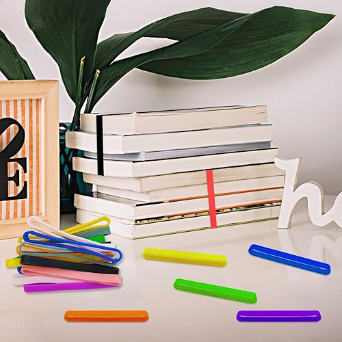 Miniatura 5 de 40 bandas de goma de silicona de varios colores, bandas elásticas de goma para libros, tarjetas de cartera, cajas de cocina, suministros de oficina,
