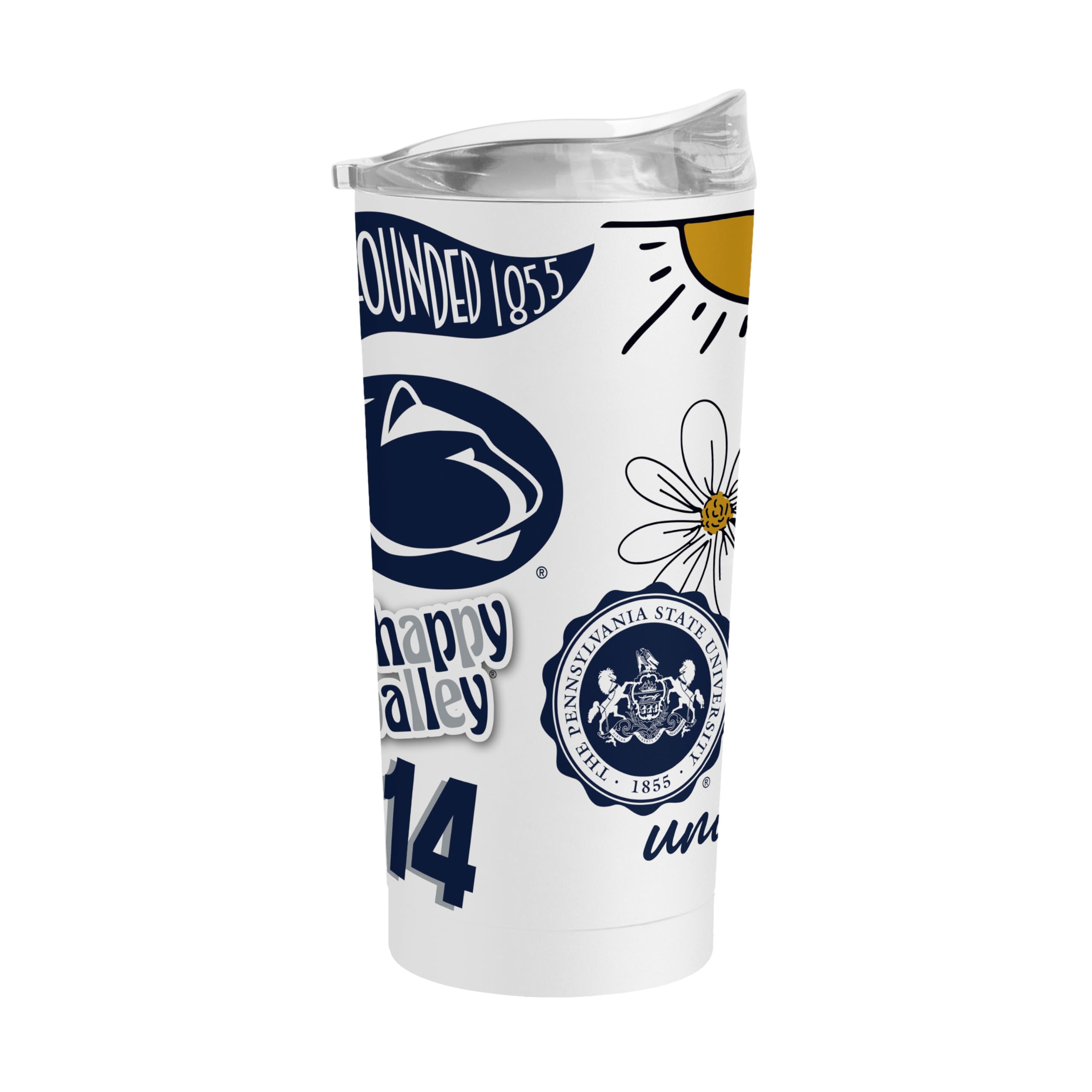 Logo Brands NCAA Native Icons 20 oz Stainless Steel Tumbler – Double Wall Vacuum Insulated