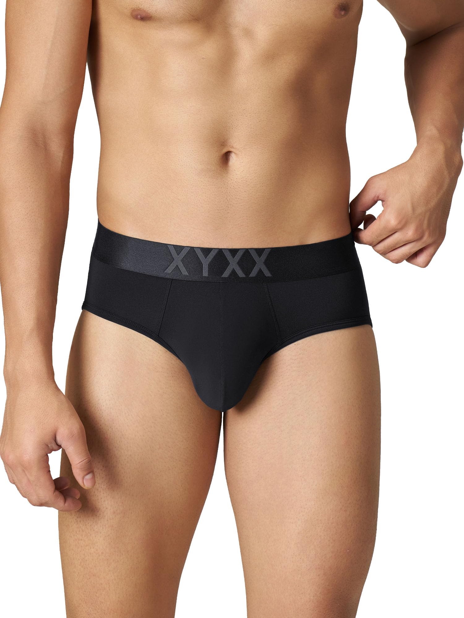 xyxx Tactel Brief for Men | Solid Brief | Underwear for Men | Pitch Black | XL-picture-10