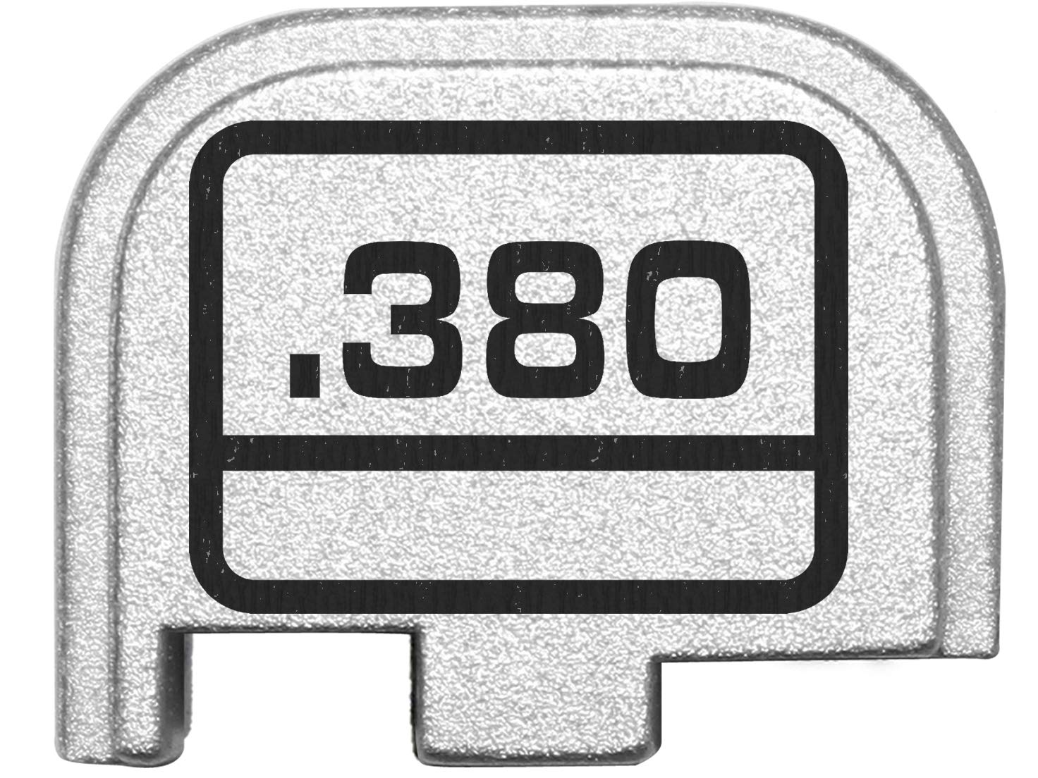 NDZ Performance Rear Slide Cover Back Plate for Glock 42 .380 ACP Laser Engraved Anodized Aluminum in Silver - G Square 380