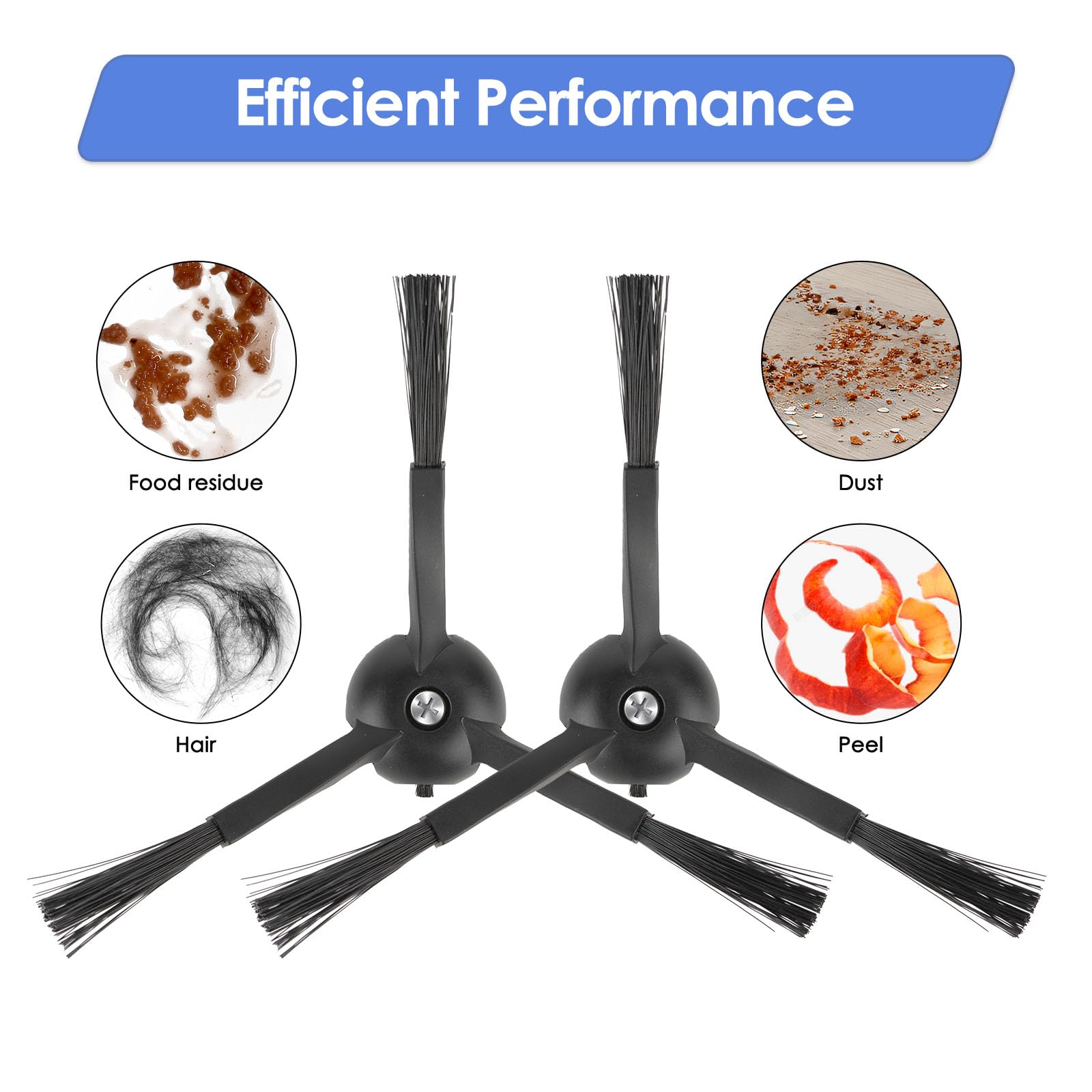 8 Pièces Brosses Latérales Pour Roborock Q5 Max+ S8 MaxV