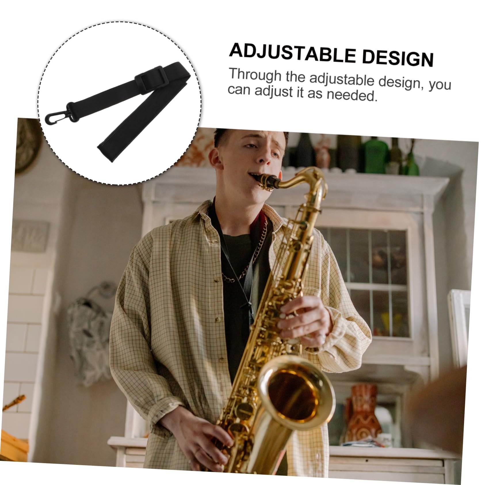 BESPORTBLE 1Pc Alto Saxophone Neck Strap Saxophone Hanging Belt for Comfort and Support Random Hook Style Accessory for Musicians