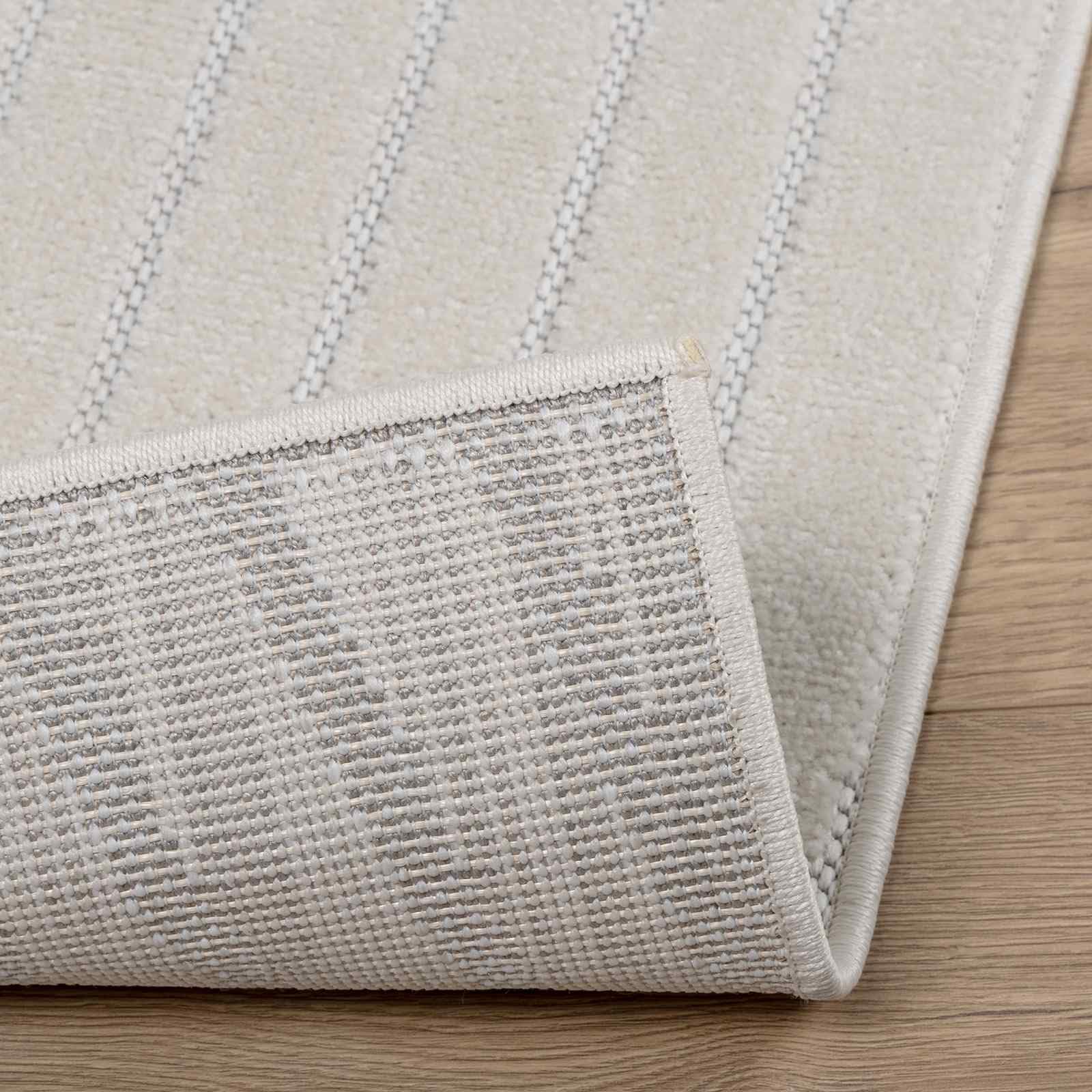 Tapis de Surface Palmeras crème Polyester 170 x 120 cm antidérapant Lavable intérieur extérieur Doux Moelleux Salon Chambre Couloir décoration cocooning