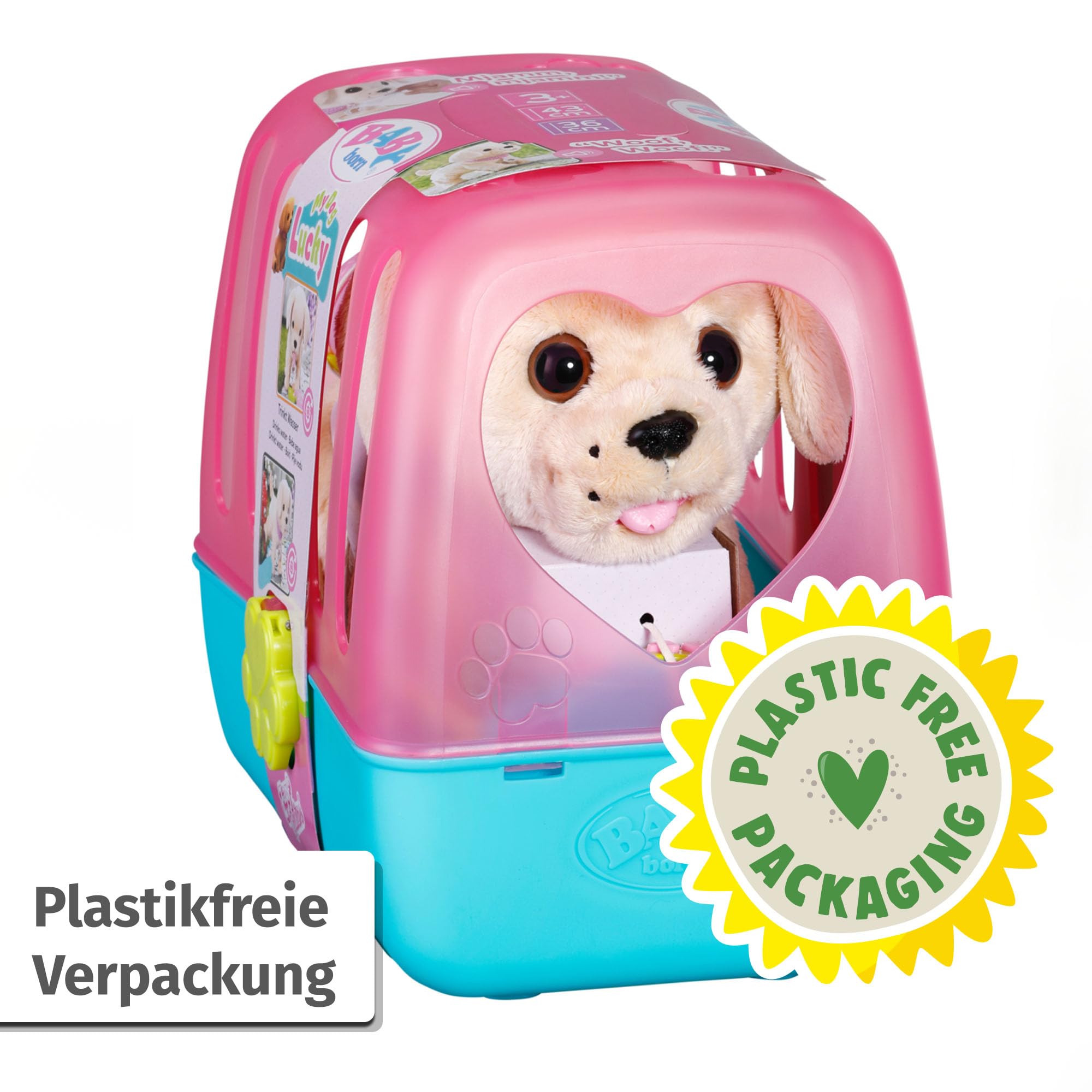 BABY Born Mein Hund Lucky 5 Funktionen für Kinder ab 3 Jahren Batterien
