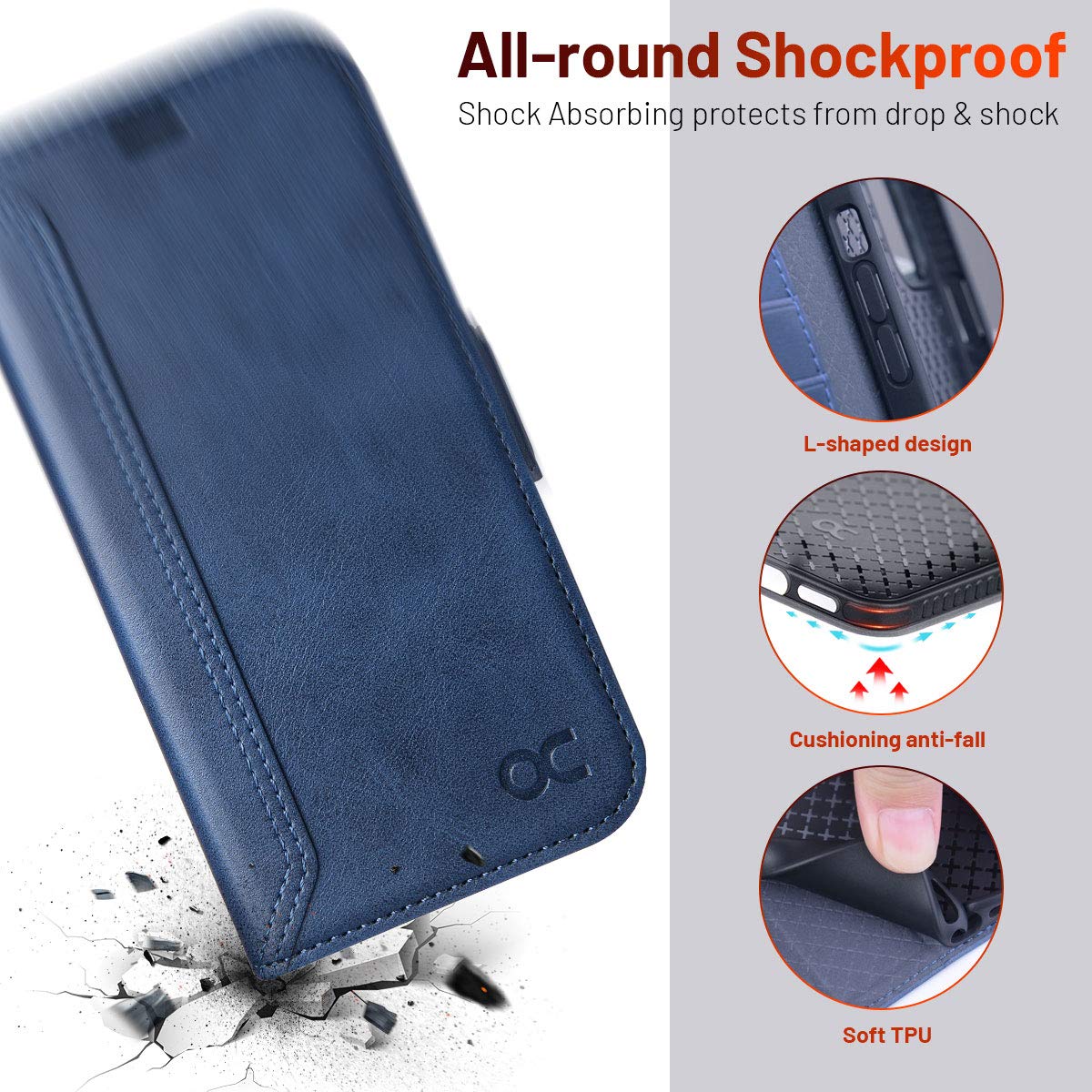 Fondina Pelle IPhone Cintura Custodia Cintura Pelle Per IPhone Pro Max - Fondina Magnetica Marrone 16,7 Cm Custodia Magnetica Telefono 16,7cm - Foto 5