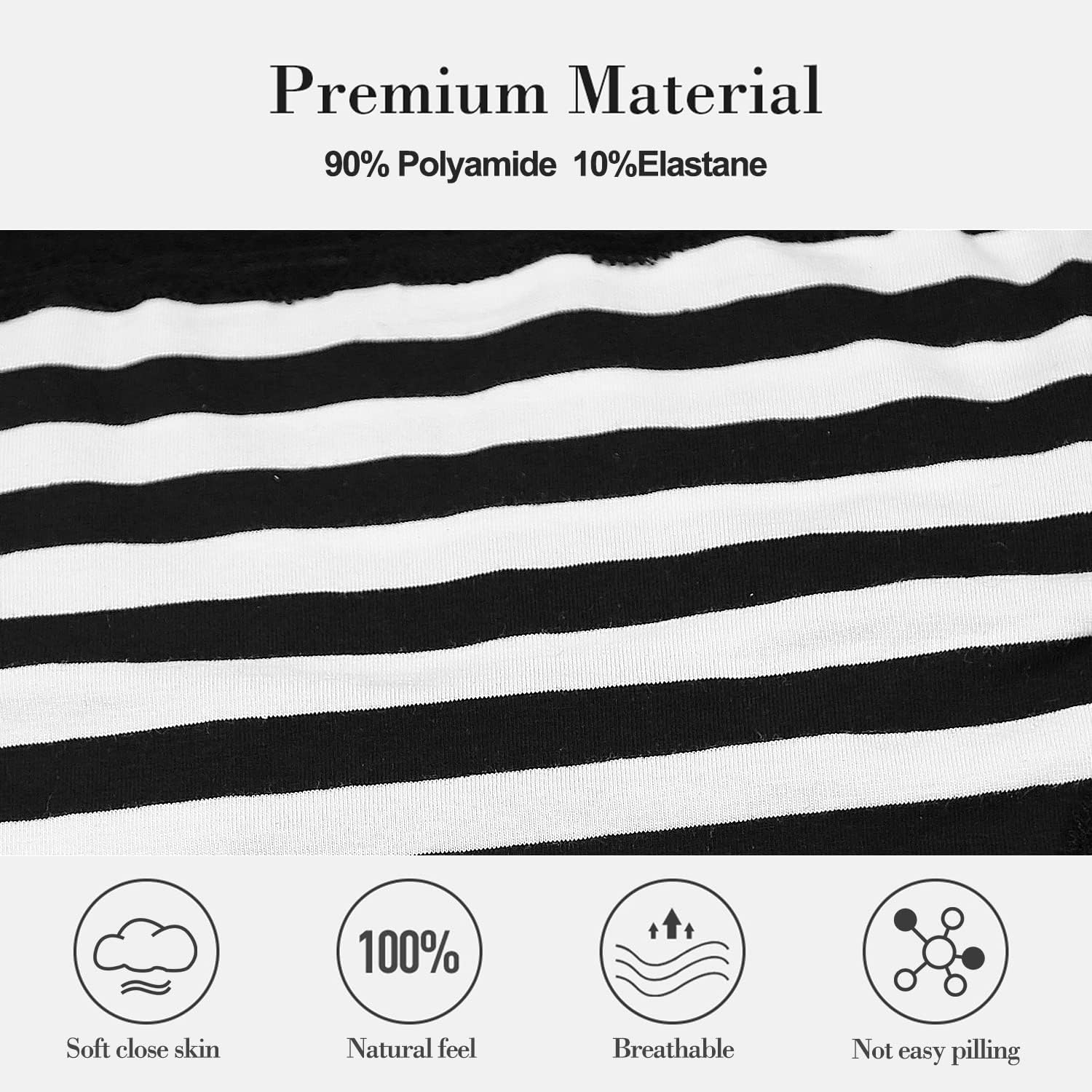 LYYTHAVON Women’s Underwear Cotton Panties Lace Soft Hipster Panty Ladies Stretch Full Briefs 5 Pack - Image 4