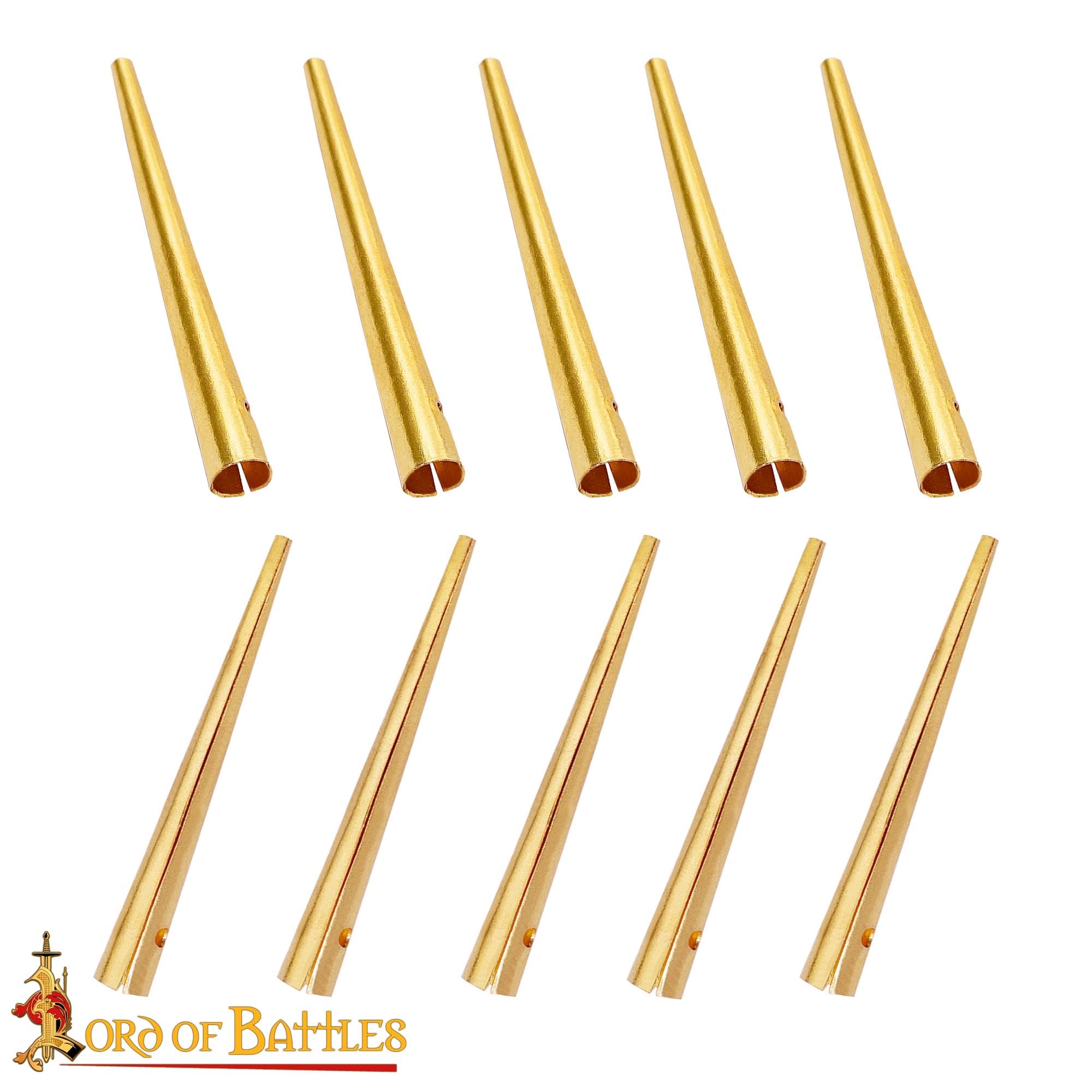 Lord of Battles Juego de 10 aliglets medievales de latón macizo puro, ideal para ropa medieval y gambesons