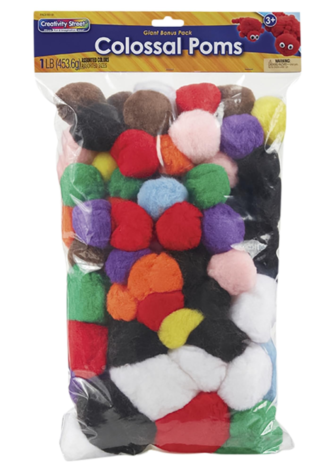 Amazon.com: Creativity Street Colossal Non-Toxic Pom Pon, Assorted