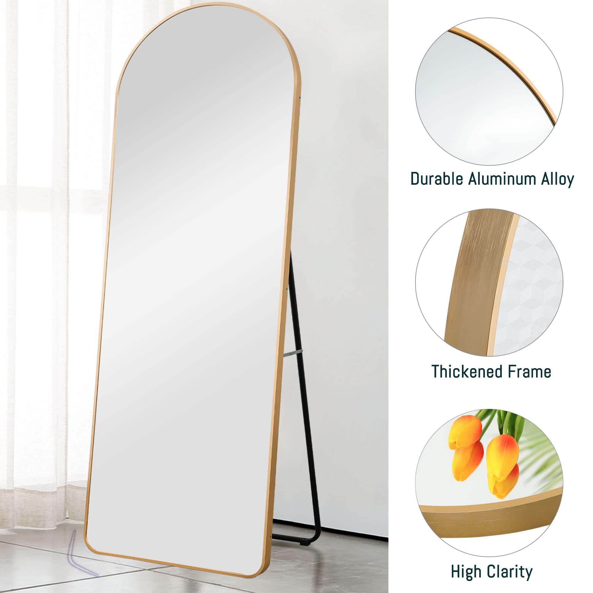 （株）吉桂　stand mirror  b3600wn Amazon.com: KIAYACI Arched Full Length Mirror Floor Mirror with