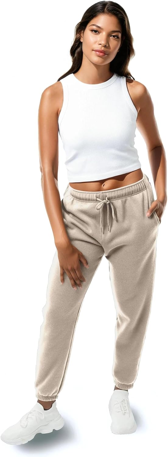 Common Stitch 3 Pack Sweatpants Women, Comfortable Womens Sweatpants, Fleece Womens Elastic Cuff Joggers (Available in Plus) - Image 2