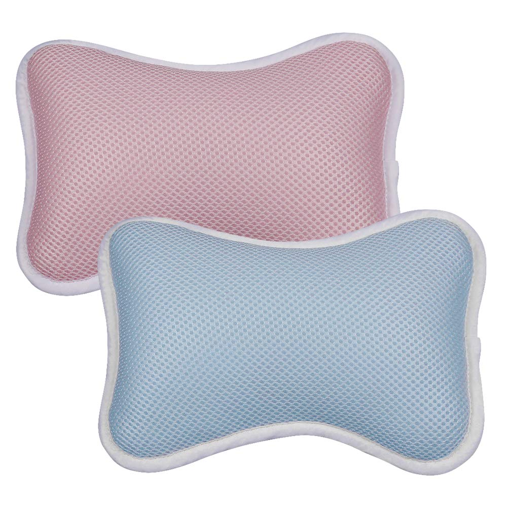 Almohada de baño de SPA de Malla 3D, Almohada de bañera con 2 ventosas, Suave y cómoda, reposacabezas de Cuello y Hombros, for Todas Las bañeras, jacuzzis, jacuzzi/113 (Color : White)