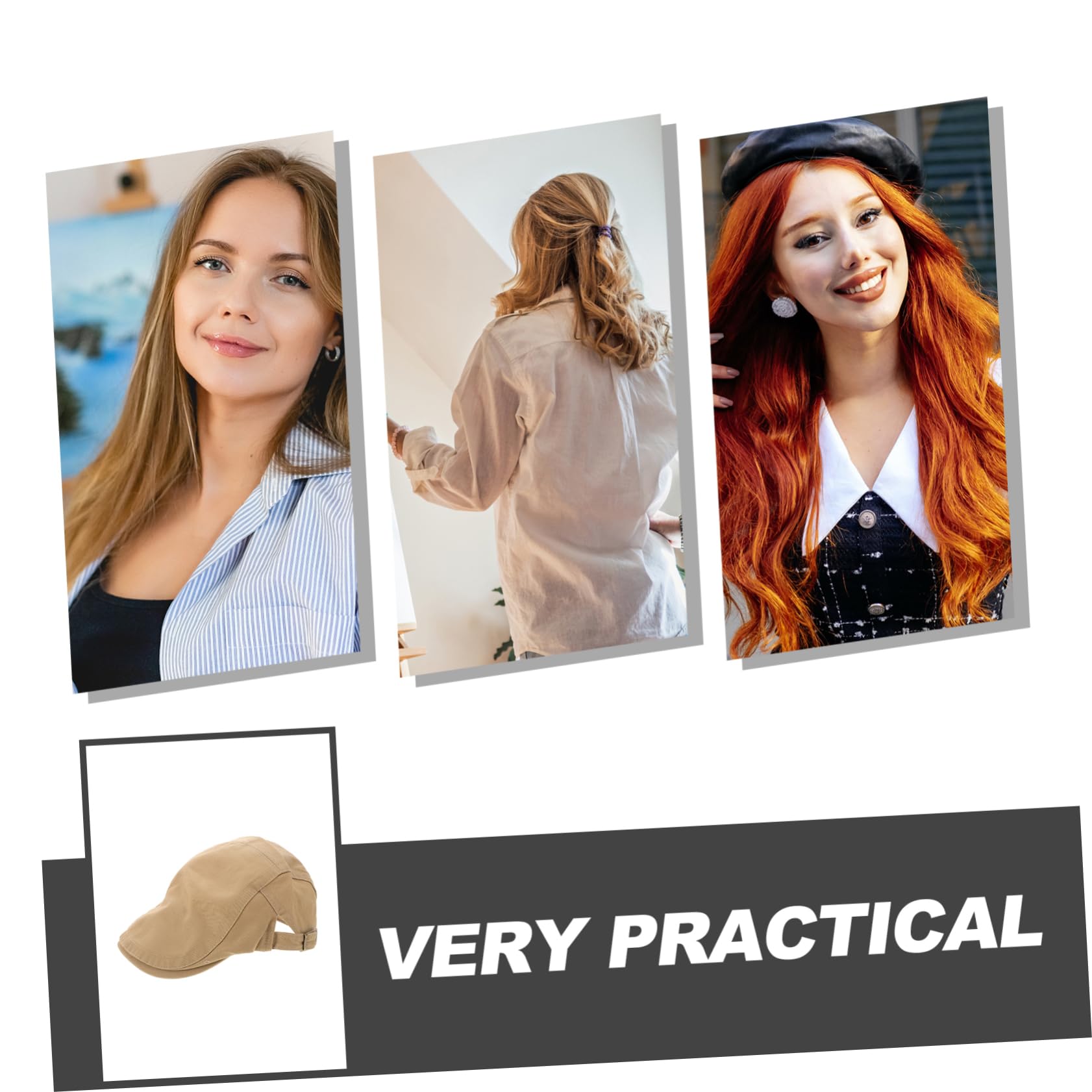 GAROZATION Classic Beret Cap Fashion Men's Newsboy Hat Vintage Style Breathable Cotton Unisex Fashion Hat Khaki