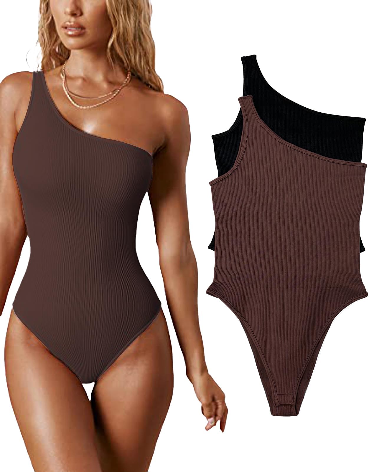 one shoulder adidas bodysuit