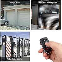 Vista 4 de Control remoto universal para puerta de garaje, control remoto de 433.92 Mhz para puerta, control remoto, llavero de control remoto, puerta de 2