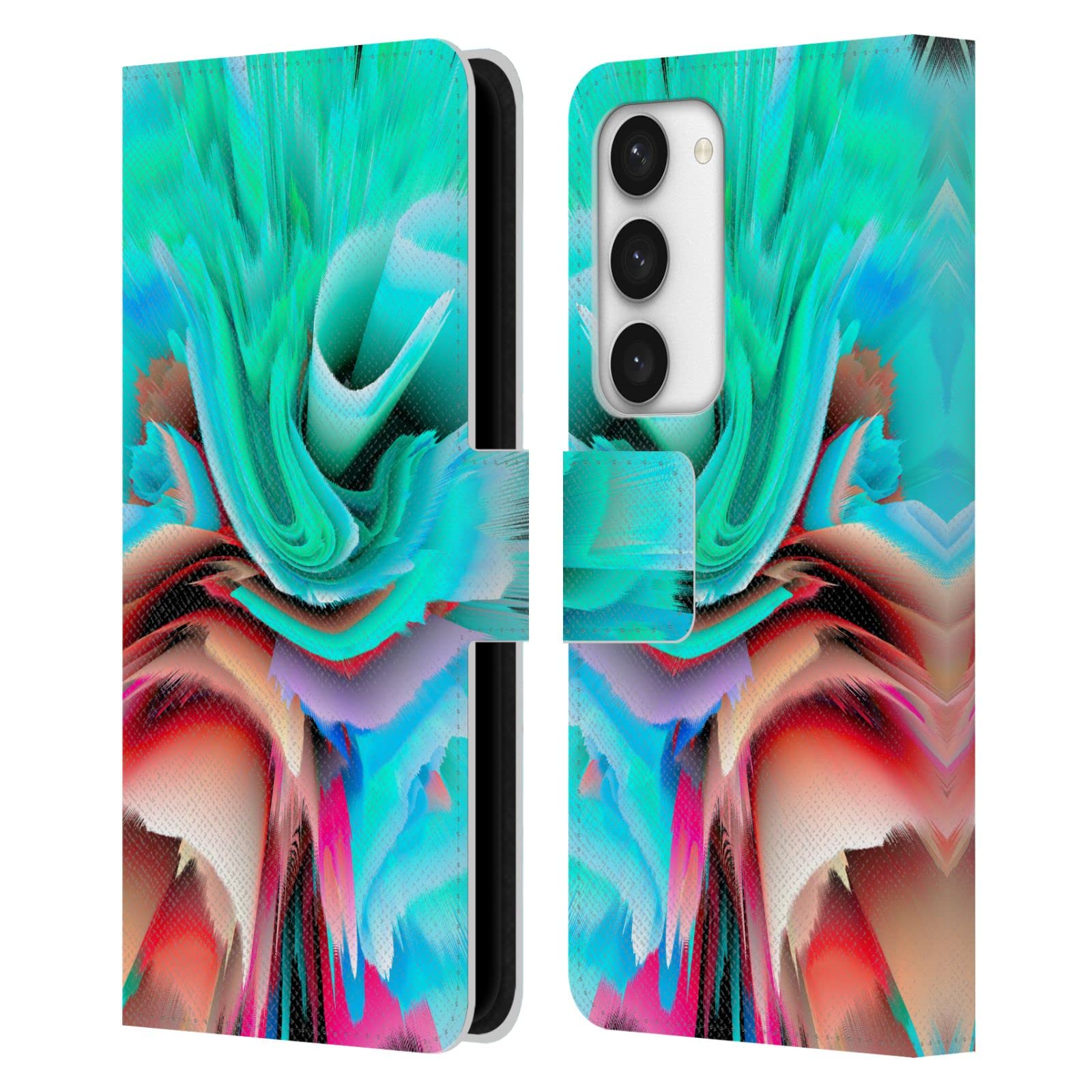 Funda libro Samsung S23 anticaídas con compartimento tarjetas diseño botánico 7