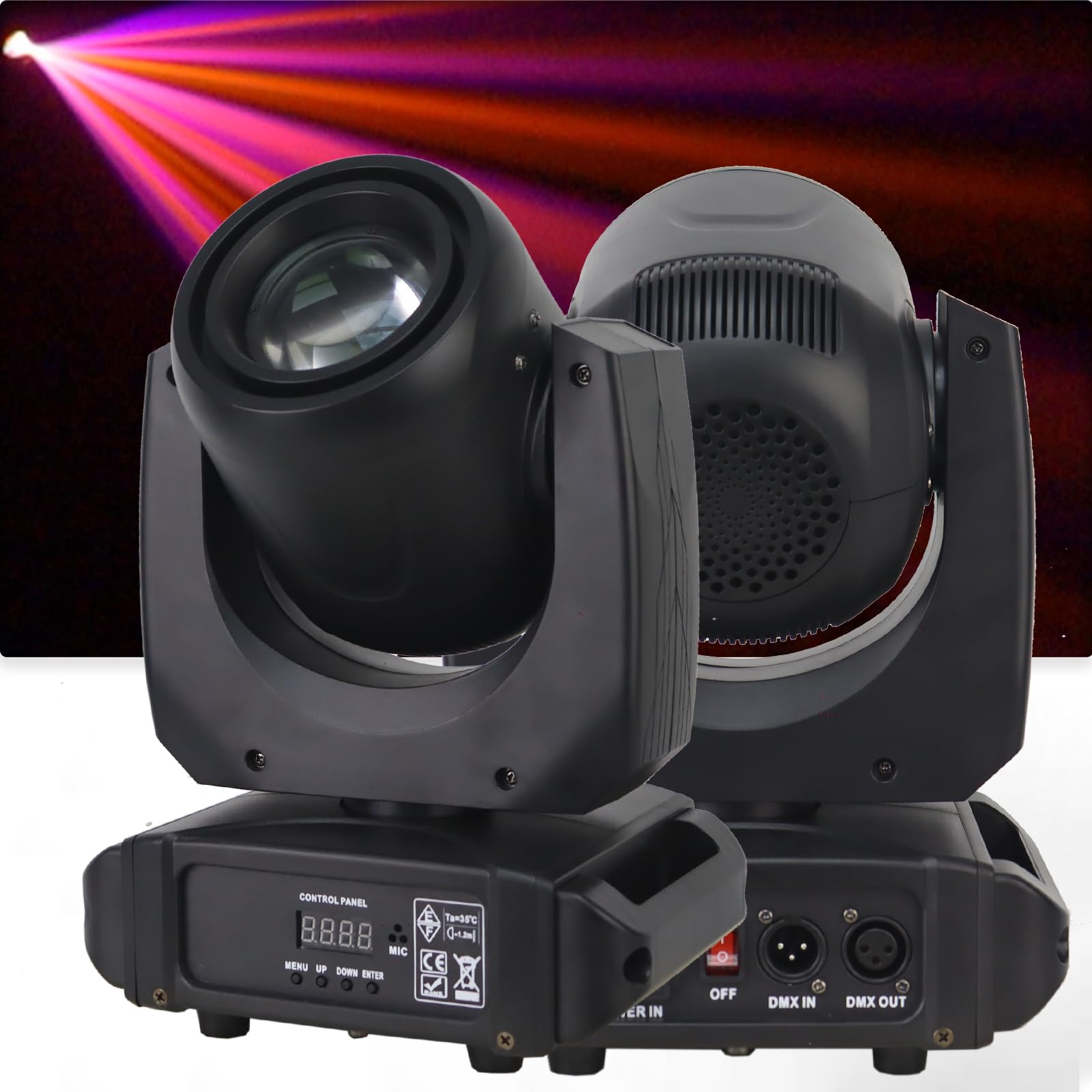 YUERLT 150W LED Moving Head Light 16 Prisms Rotating DMX Stage Effect Light Disco Dj Bar