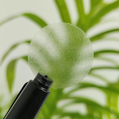 Miniatura 3 de AveneMark 1000 sellos redondos de poliéster transparentes para sobres (1 pulgada, impermeable, acabado cristalino) para correo y embalaje