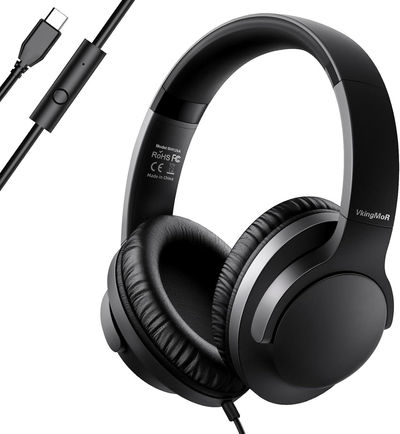 USB C Headphones Wired – USB-C/Type C Over Ear Headphone with Microphone, HD Stereo Sound – Foldable & Lightweight Black Wired Headphone for iPhone 15-16/Samsung/Type-C Laptop/Tablet USB C Headphones Wired – USB-C/Type C Over Ear Headphone with Microphone, HD Stereo Sound – Foldable & Lightweight Black Wired Headphone for iPhone 15-16/Samsung/Type-C Laptop/Tablet
