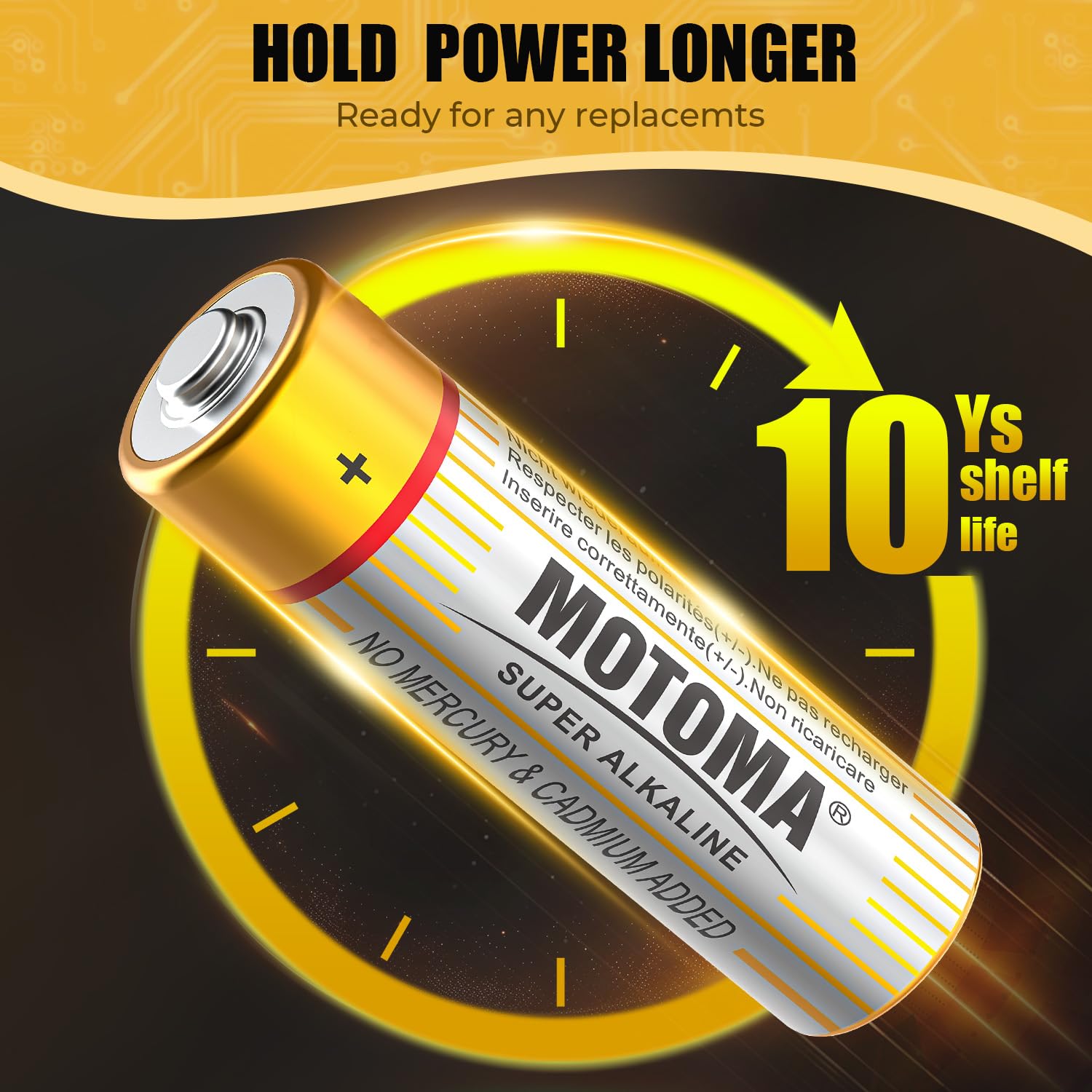 Baterías AA 48 unidades 1920mAh alcalinas dobles A 10 años de vida útil AA batería de larga duración pilas AA para despertadores, mandos a distancia, dispositivos electrónicos