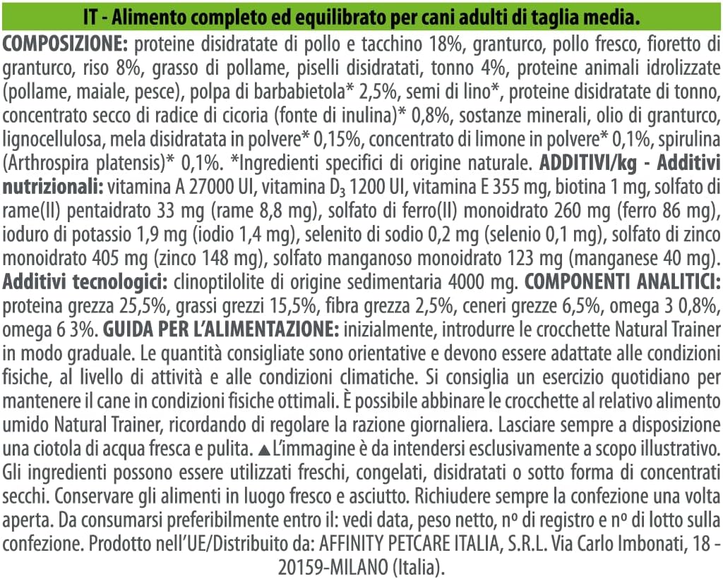 Natural Trainer Medium Cibo per Cani Adulti con Tonno - 12kg Adult Pesce 12 kg (Confezione da 1) - Immagine 4