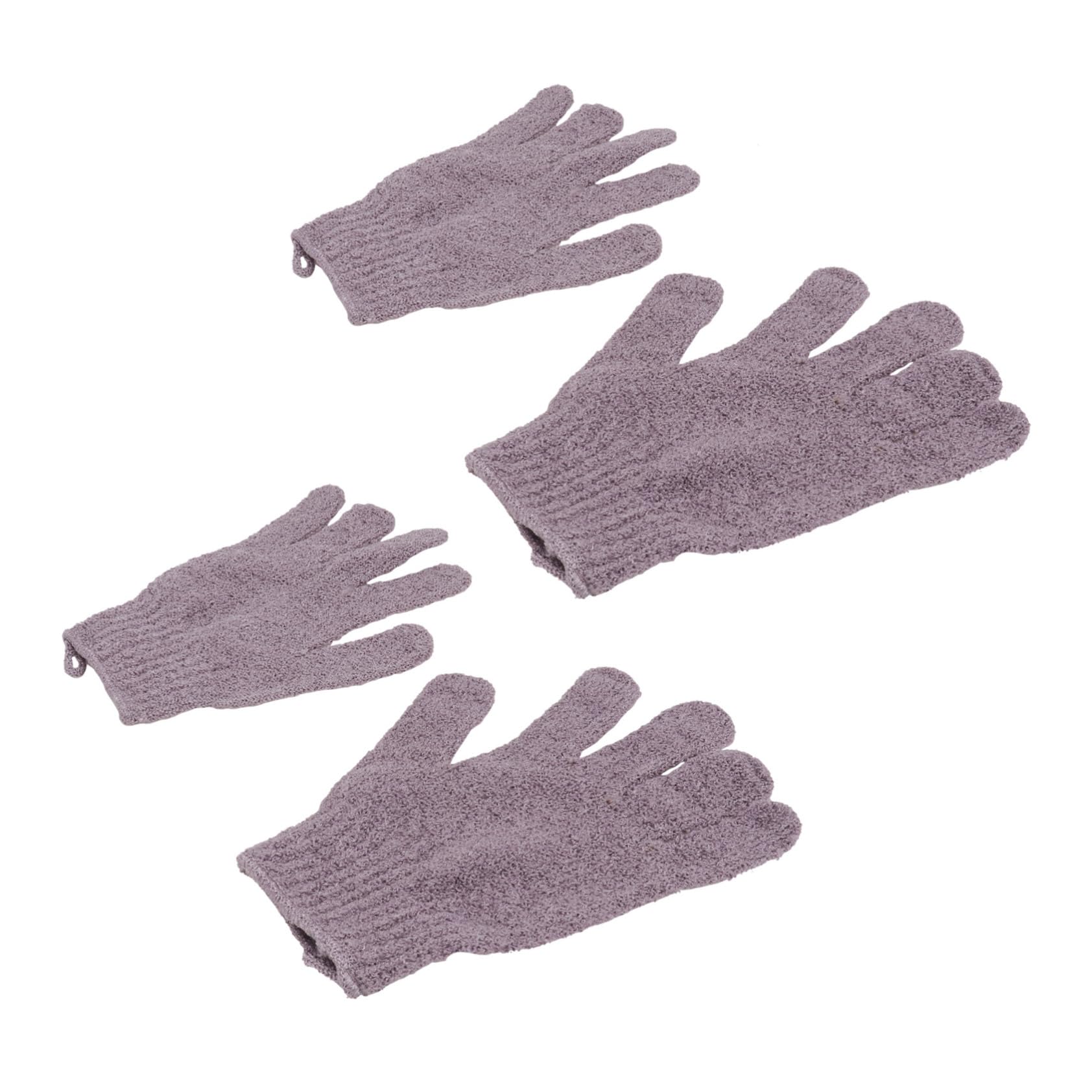 TOVINANNA Moisturizing Hand Gloves Loofah Gloves Exfoliate Scrubber for Women Men Boys and Girls