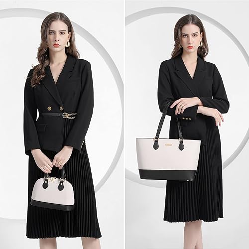 Miniatura 2 de Bagsure Juego de bolsos de mano, juegos de bolsos para mujer, bolsa de mano, 4 piezas, juego de bolso con bolsa de mano, bolsa de hombro, negro y