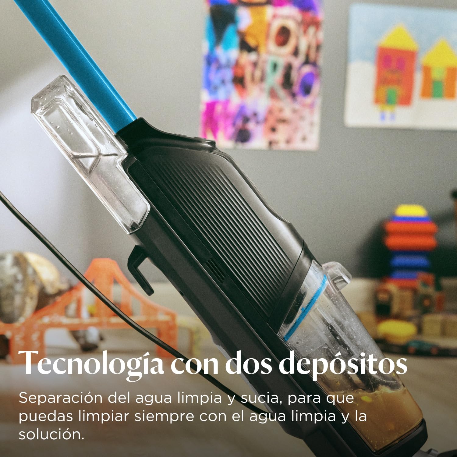 Bissell CrossWave HF2, Aspiradora de Mano con Cable, Aspirado y Mopa en un Solo Paso, Escoba Aspiradora Vertical Ligera, Vacuum Cleaner Potente, Aspiradora de Agua, Solo para Suelos Duros, 3845N