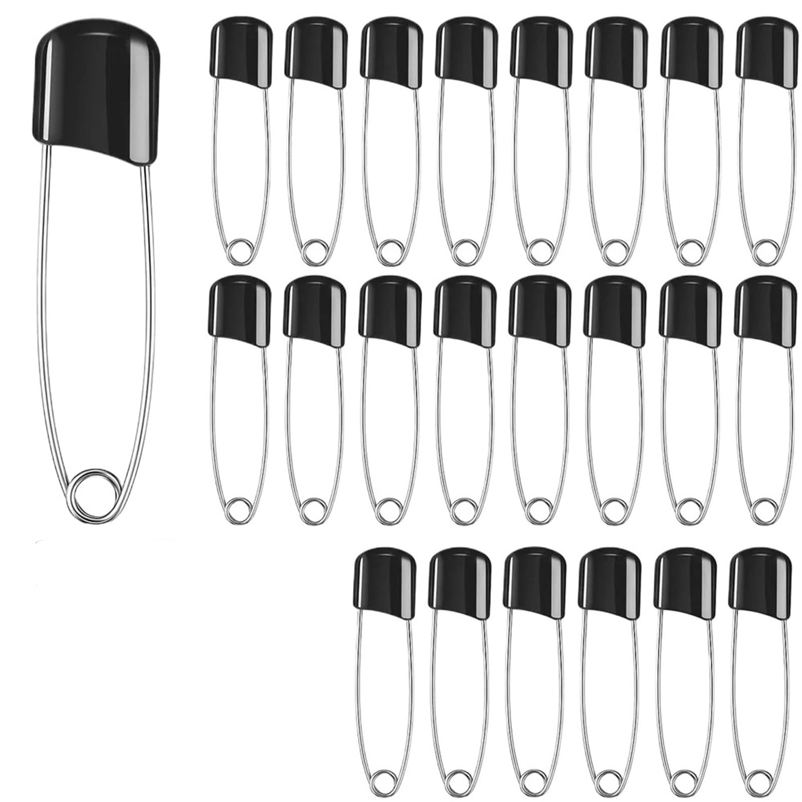 LUYSGBXR Brooch Pin 100Pcs Pins 2. Inch Plastic Head With Locking Closures Stainless Steel With Box