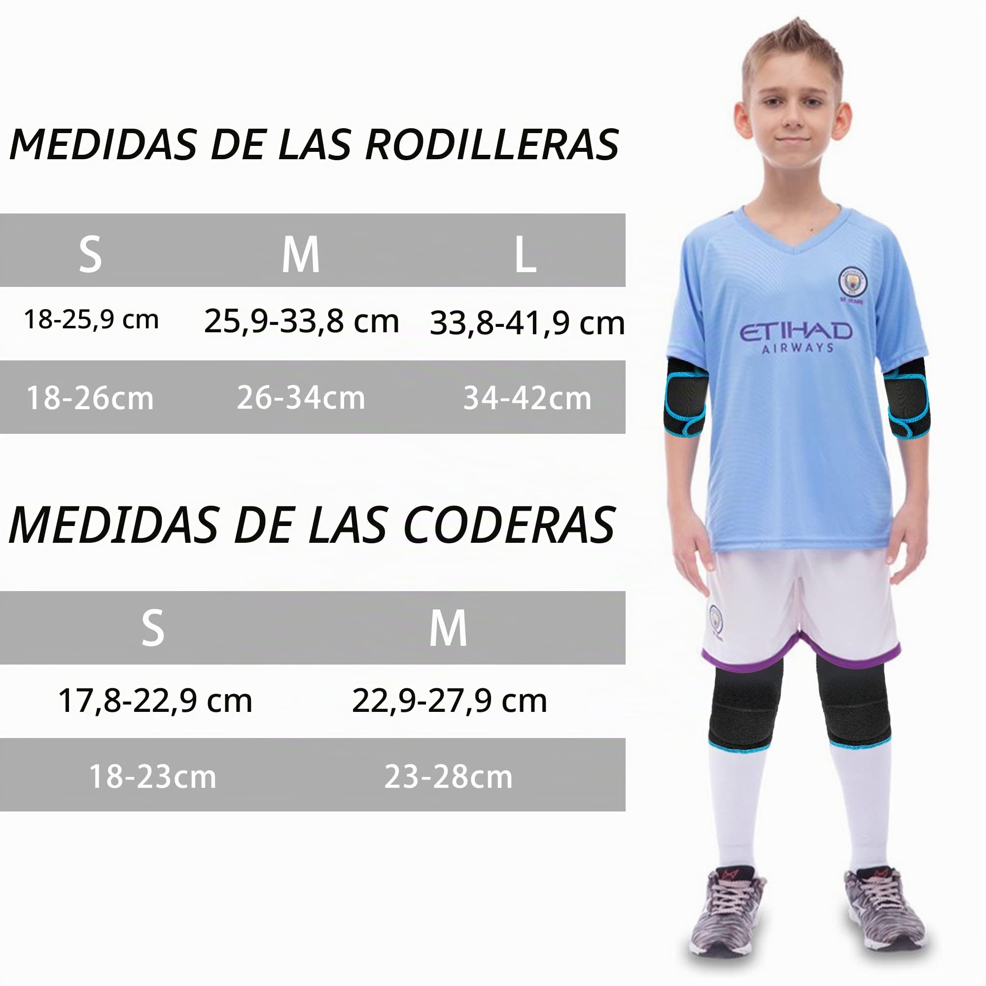 EULANT Tela Coderas y Rodilleras para Niño Adolescente Adulto Juego de Protecciones Patinaje Patines BMX