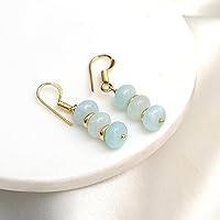Vista 26 de Gempires Lightweight Beaded Earrings Handmade Gemstone Jewelry Hypoallergenic Gold Plated Dangling Earrings For Women