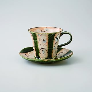 エールネット(Ale-net) まほろば織部 コーヒーカップ&ソーサー 美濃焼