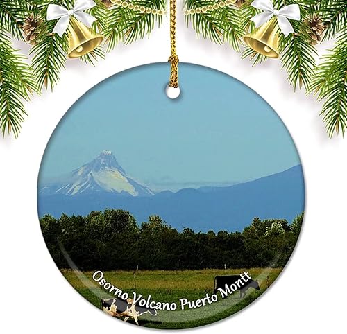 Miniatura 5 de Chile Santiago Adornos de Navidad para árbol de cerámica, decoración de adorno de doble cara, regalos de Navidad, recuerdos de viaje de porcelana