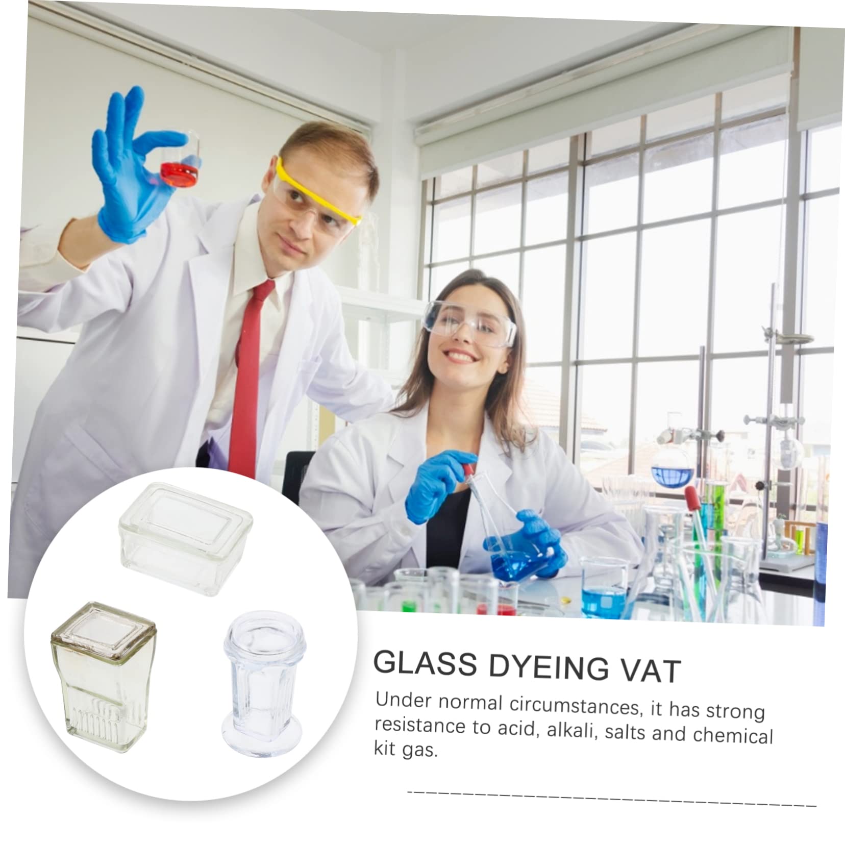 Färbeglas 3 Satz aus Glas für Labor Objektträger und Deckgläser