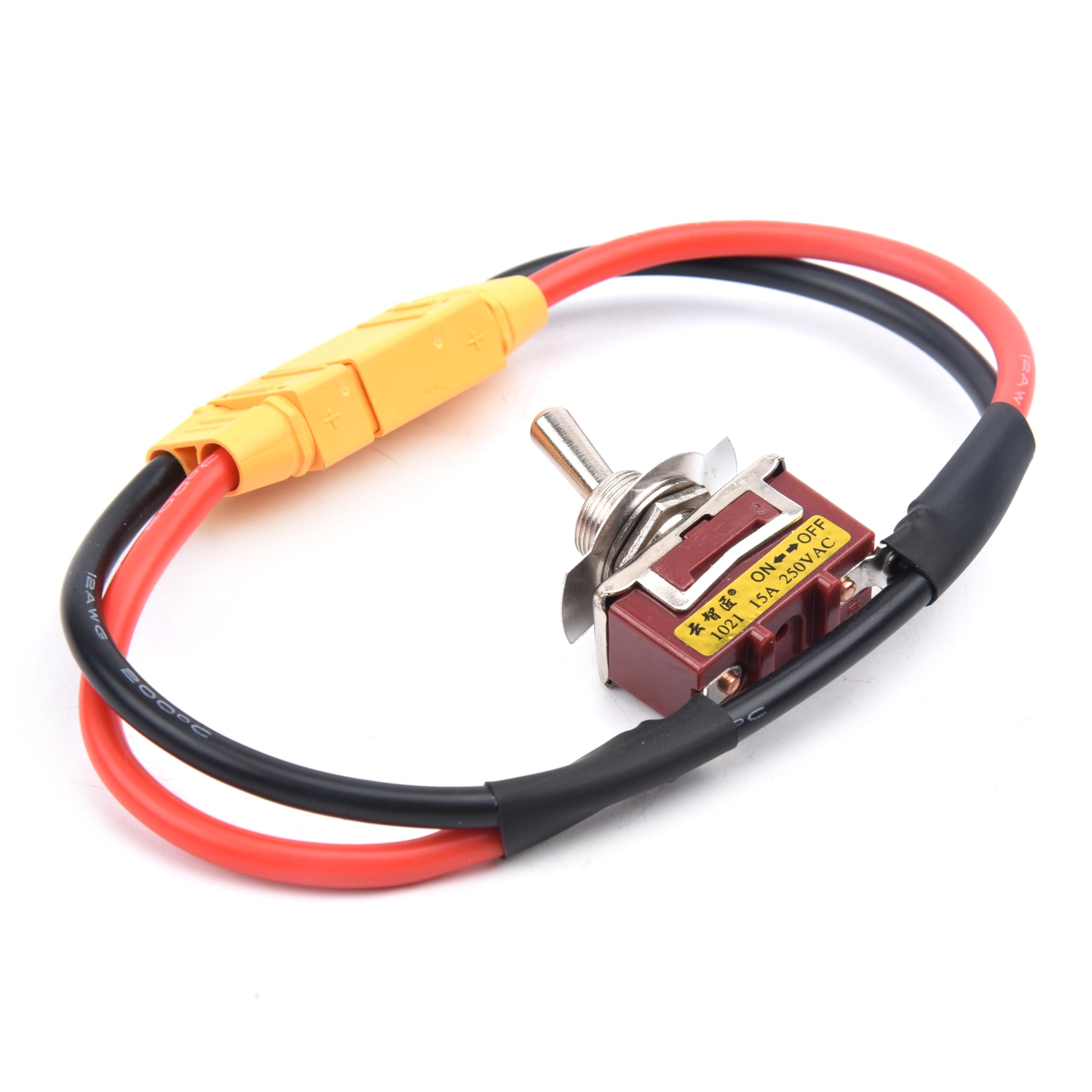 Toy Accessories Large Current High Load Power Supply Switch with T Plug XT60 XT90 Connector for RC Aircraft Model ESC Battery Parts(Amass XT90H AWG12)
