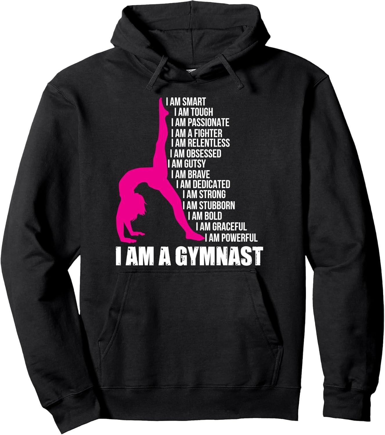 I Am A Gymnast Funny Handstand Gymnastics Gift Women Girls Pullover Hoodie