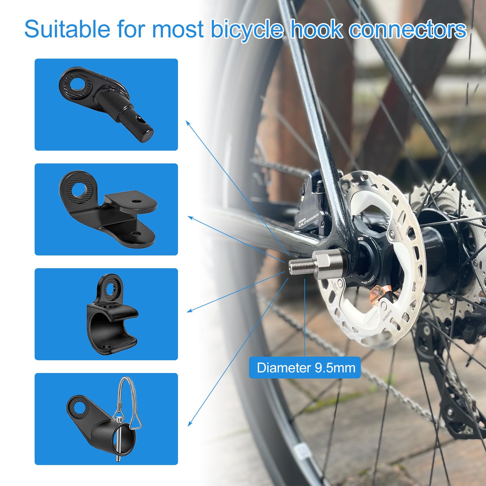 Steckachse Fahrradanhänger Adapter M12 Steckachse mit Fahrrad Achsadapter 160-178 mm Steckachsadapter Einstellbare Schaftlänge Kompatibel mit Den Meisten Fahrradanhänger Kupplungen