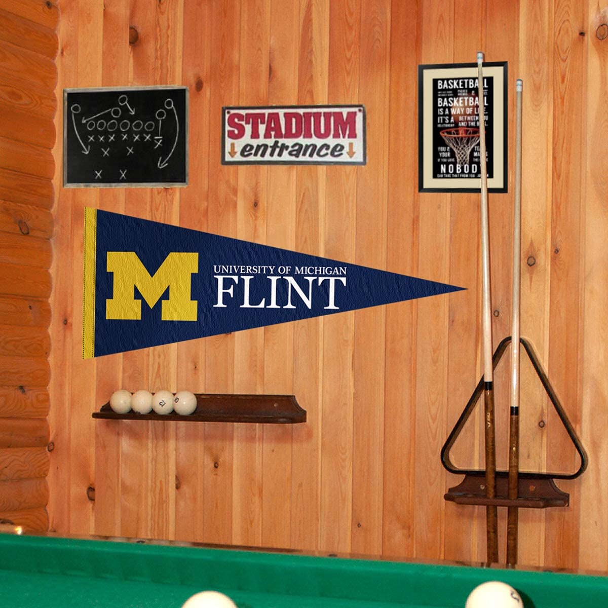College Flags & Banners Co. Michigan Flint Pennant
