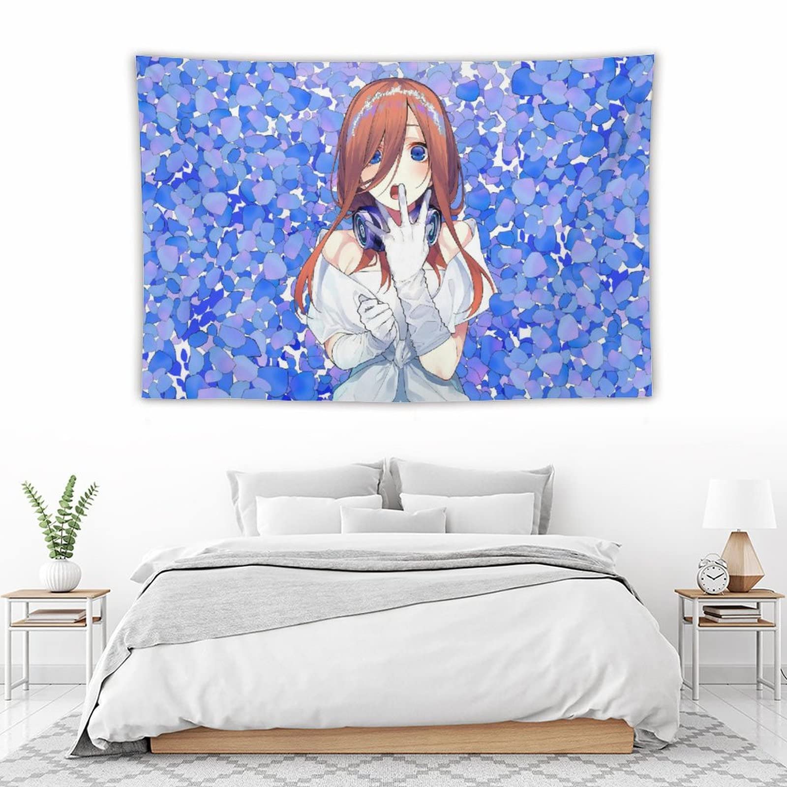 Amazon.co.jp: 五等分の花嫁 中野三玖 タペストリー 写真の背景ライブ