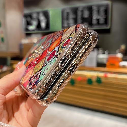 Miniatura 7 de Funda para teléfono Samsung Galaxy S20 Plus con soporte de anillo dorado para niñas y mujeres, linda flor étnica, estilo retro, floral, delgada, a