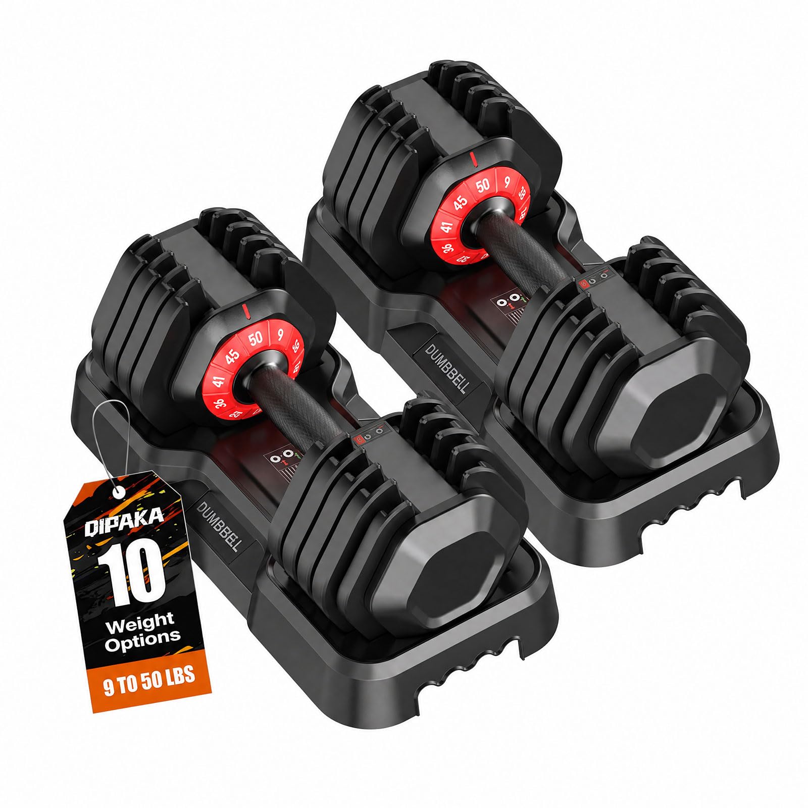 QIPAKA Adjustable Dumbbells Set of 2