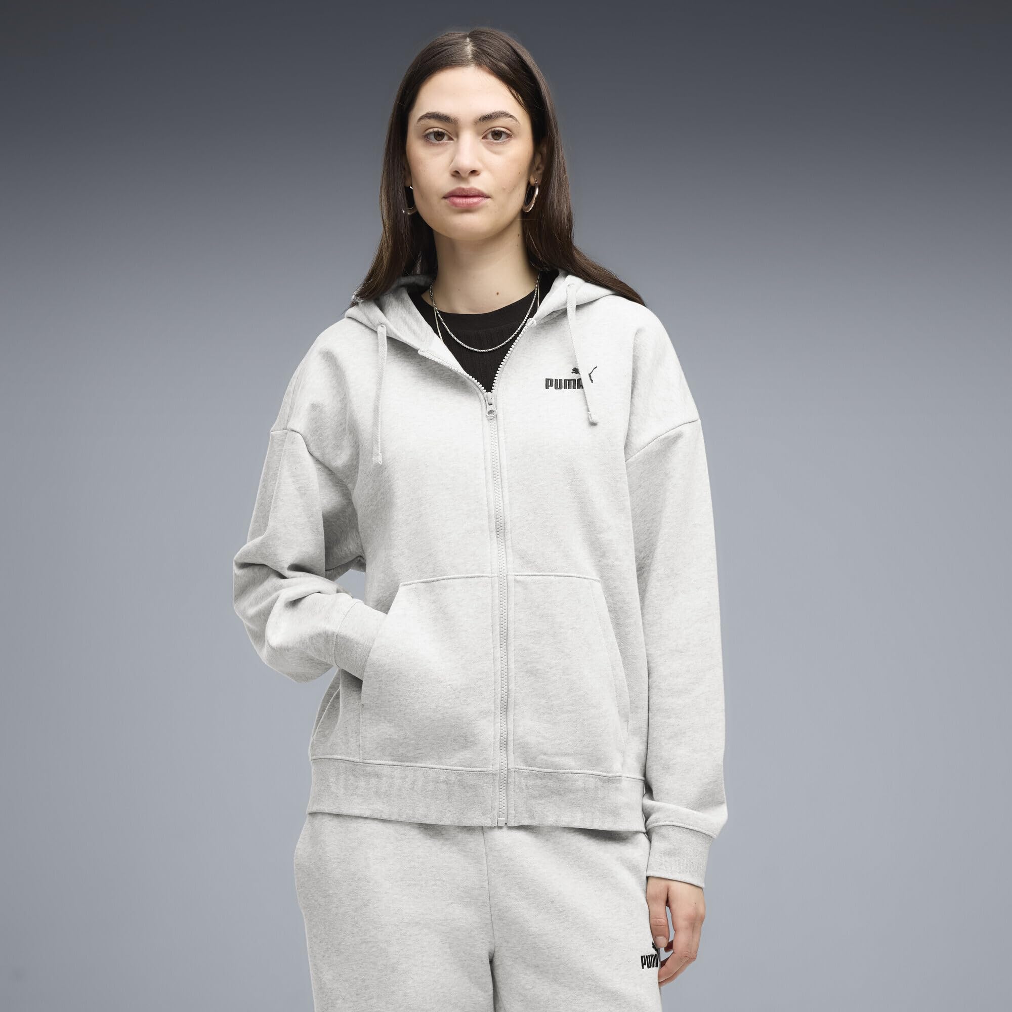 PUMA Damen ESS Small No. 1 Logo Comfort Hoodie mit durchgehendem Reißverschluss