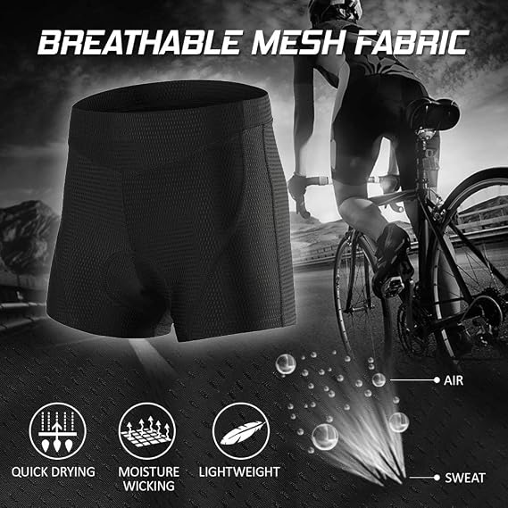 Men Cycling Shorts 3D Padded Breathable Quick Dry Anti Slip Cycle Underwear S/M/L/XL/XXL